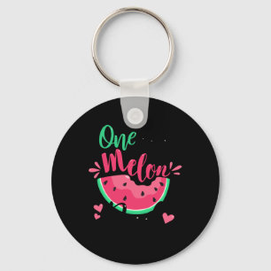 One In A Melon Dad Summer Birthday Party Matching Sleutelhanger