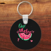 One In A Melon Dad Summer Birthday Party Matching Sleutelhanger (Voorkant)