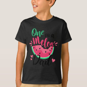 One In A Melon Dad Summer Birthday Party Matching T-shirt