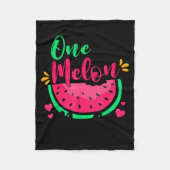 One In A Melon Dada Summer Birthday Party Matching Fleece Deken (Voorkant)