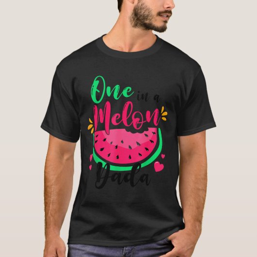 One In A Melon Dada Summer Birthday Party Matching T-shirt (Voorkant)