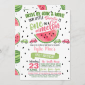 One In a Melon Drive By Verjaardagsuitnodiging Kaart (Voorkant / Achterkant)