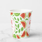 One In A Melon Eerste Verjaardag Papieren Bekers (Links)