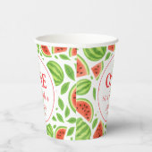 One In A Melon Eerste Verjaardag Papieren Bekers (Rechts)