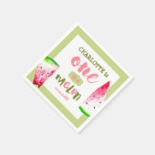 One in a Melon Eerste Verjaardag Schattige Custom Servet (Hoek)