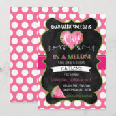 One in a Melon eerste verjaardag Watermeloen Roze Kaart (Voorkant / Achterkant)