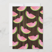 One in a Melon eerste verjaardagsfeestje uitnodigi Kaart (Achterkant)