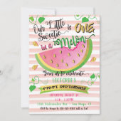 One in a Melon eerste verjaardagsfeestje uitnodigi Kaart (Voorkant)