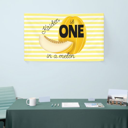 One in a Melon First 1st Birthday Party Spandoek (Beurs)