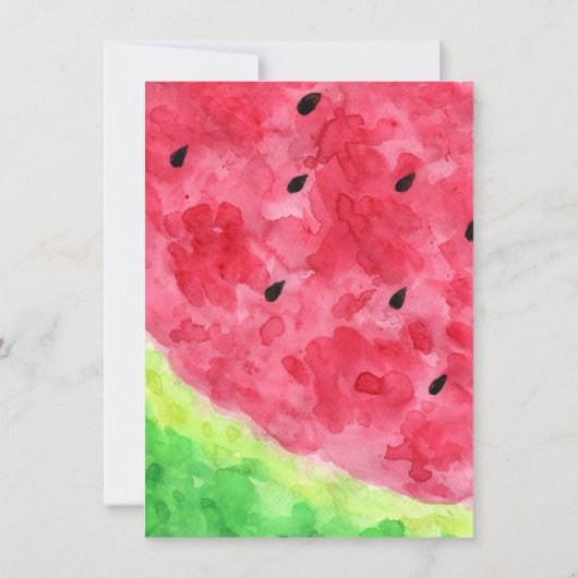 One In A Melon First Birthday Bedankkaart (Achterkant)