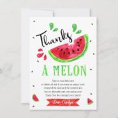 One In A Melon First Birthday Bedankkaart (Voorkant)