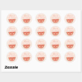 One In A Melon First Birthday Party Ronde Sticker (Vel)