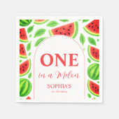 One In A Melon First Birthday  Servet (Voorkant)