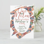 One in a Melon First Birthday - Summer vibes Kaart (Staand voorkant)