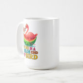 One in a Melon Flamingo - Funny Tropical Bird  Koffiemok (Voorkant links)