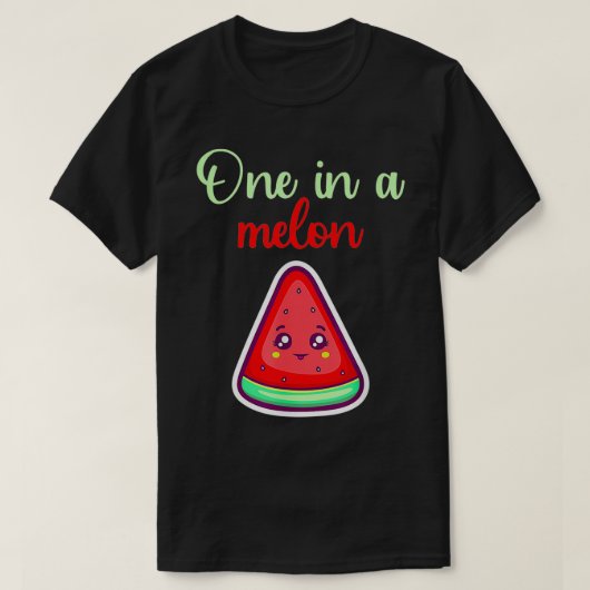 One In A Melon Funny Watermelon Summer Fruit Melon T-shirt (Design voorkant)
