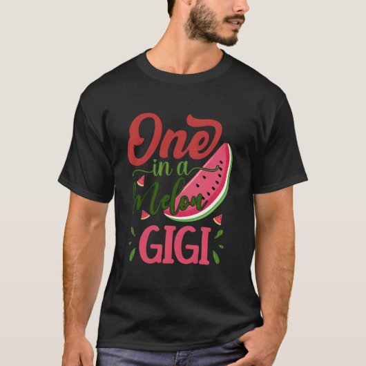 One In A Melon Gigi Watermelon Family Bday Py T-shirt (Voorkant)