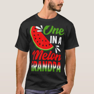 One In A Melon Grandpa Watermelon Family Birthday T-shirt