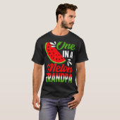 One In A Melon Grandpa Watermelon Family Birthday T-shirt (Voorkant volledig)