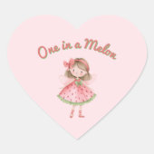 One in a Melon Heart Sticker | Watermeloen Verjaar (Voorkant)