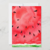 One in a Melon Invitation, Watermeloen 1e verjaard Kaart (Achterkant)