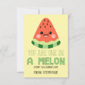 One in a Melon Kids Valentine Card Notitiekaartje (Voorkant)