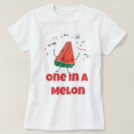 One in a Melon – Leuk Zomer Watermeloen Ontwerp T-shirt