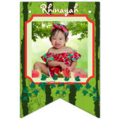 ONE in a Melon Leuke Watermeloen 1e Verjaardag Fot Vlaggetjes (Eerste vlag)