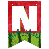 ONE in a Melon Leuke Watermeloen 1e Verjaardag Fot Vlaggetjes (Derde vlag)