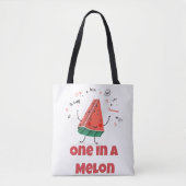 One in a Melon – Leuke zomerwatermeloen Tote Bag (Voorkant)