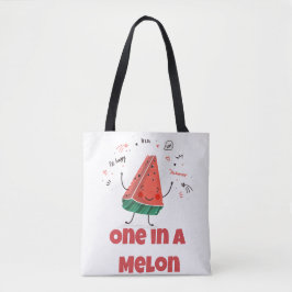 One in a Melon – Leuke zomerwatermeloen Tote Bag