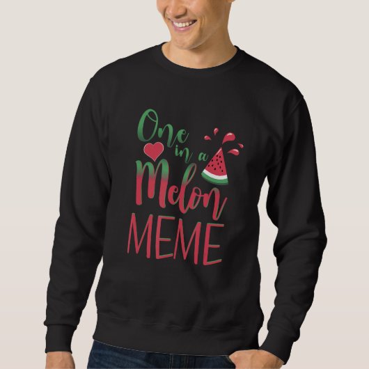 One in a Melon Meme Matching Family Watermelon Par Trui (Voorkant)
