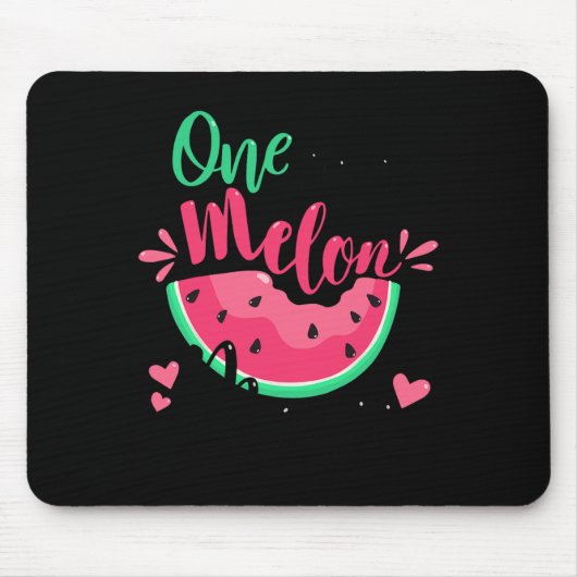 One In A Melon Moeder Zomer Verjaardagsfeestje Mat Muismat (Voorkant)