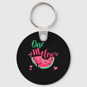One In A Melon Moeder Zomer Verjaardagsfeestje Mat Sleutelhanger