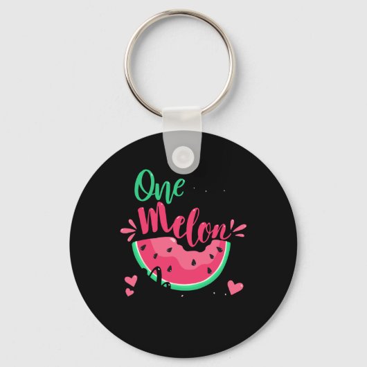 One In A Melon Moeder Zomer Verjaardagsfeestje Mat Sleutelhanger (Voorkant)