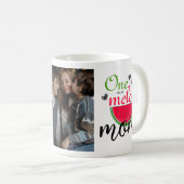 One In A Melon Mom Watermeloen Foto Koffiemok (Voorkant rechts)