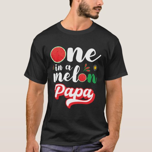 One In A Melon Papa Watermelon Family Matching T-shirt (Voorkant)