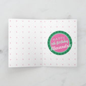 "One in a Melon" Roze watermeloen Birthday Kaart (Binnen)