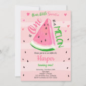 One in a Melon Roze Watermeloen Verjaardag Uitnodi Kaart (Voorkant)