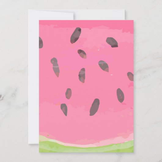 One in a Melon Roze Watermeloen Verjaardag Uitnodi Kaart (Achterkant)