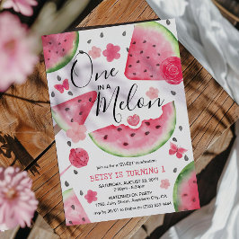'One in a Melon' Schattig Watermeloen Meisje 1e Ve Kaart