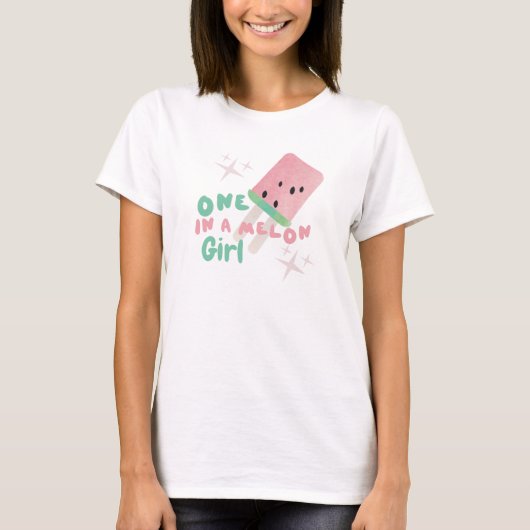 One in a Melon Summer Ijsjes Pop T-Shirt (Voorkant)