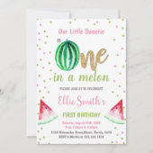 One in a Melon Summer Party Kaart voor meisjes (Voorkant)