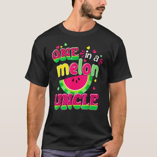 One In A Melon Uncle Bday Matching Group Summer T-shirt (Voorkant)