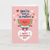 One In A Melon Valentines Day Card Kaart (Voorkant)