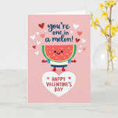 One In A Melon Valentines Day Card Kaart (Gele Bloem)