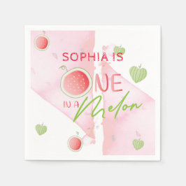 One In A Melon Verjaardag gepersonaliseerd Servet
