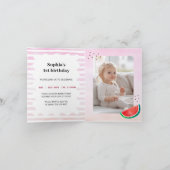 One in a Melon Verjaardag Gevouwen Uitnodiging (Binnen)