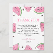 One In A Melon Verjaardag Watermeloen Dank u kaart (Voorkant)