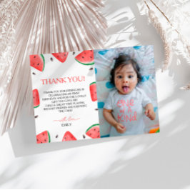 One In A Melon Verjaardag Watermeloen Dank u kaart